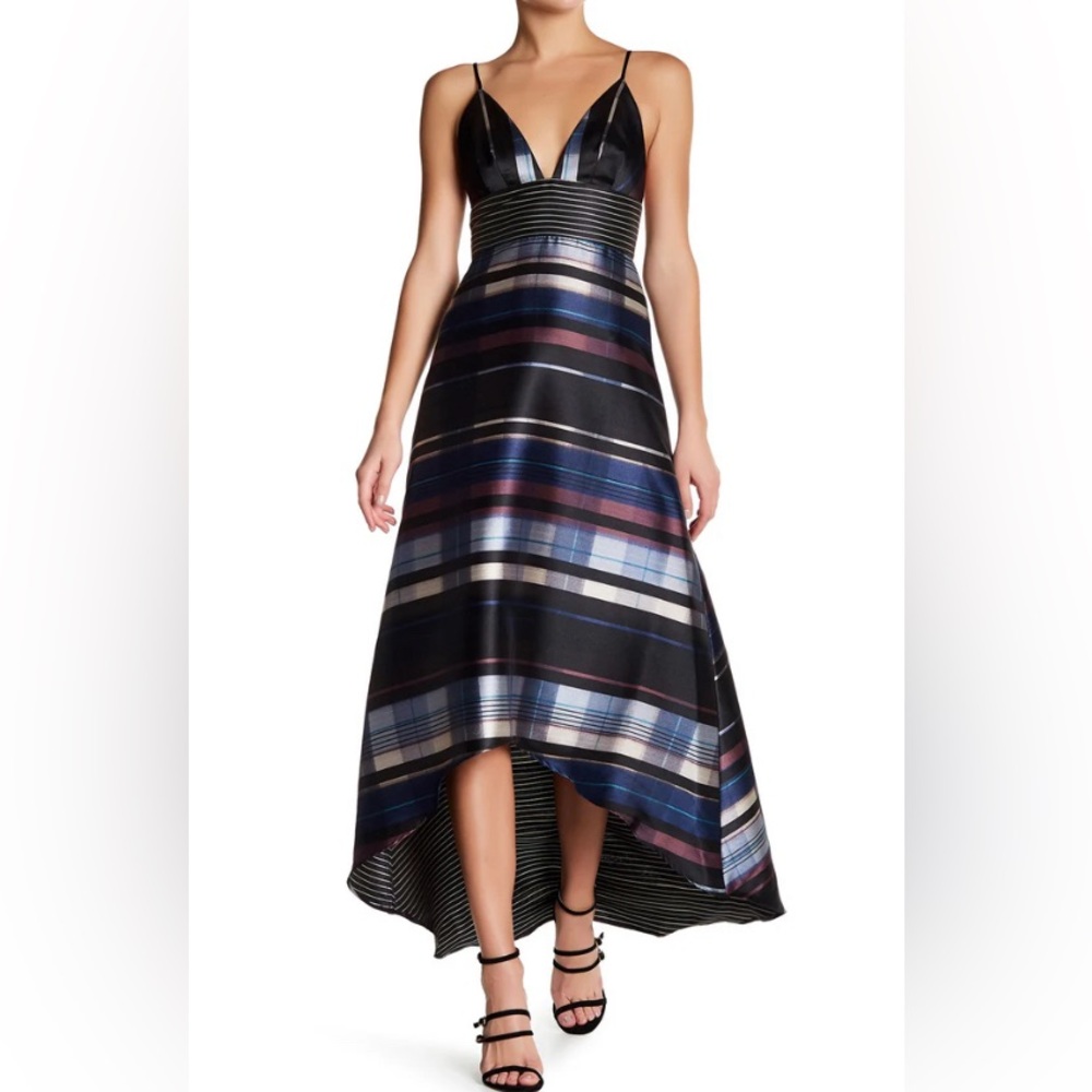 ABS Allen Schwartz Digital Print Taffeta Ball Gown size 2